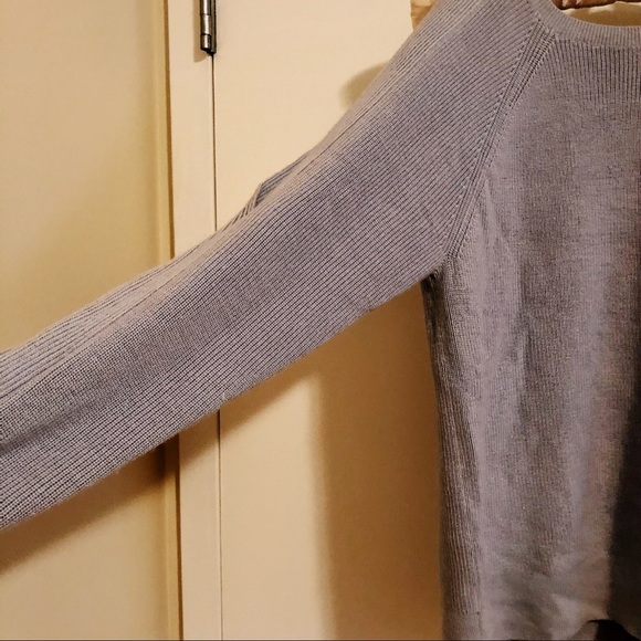 Club Monaco sky blue cold shoulder sweater - Picture 5 of 9